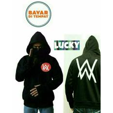 Jaket Ninja Hoodie Zipper DJ Alan Walker Circle Red Logo Best Seller Black