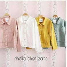 Jaket Putih / Jaket Cewek / Jaket Murah / Outer : Sheila Jaket Jeans