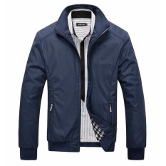 Jaket Virendra Biru Navy Polos All About Soccer Gunung Anti Air Parasut Distro Bagus Keren Pria Promo