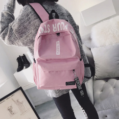 Jepang Dan Korea Selatan Anak Muda Pria SMA Perjalanan Tas Ransel Siswa Sekolah Menengah Tas (Merah Muda)