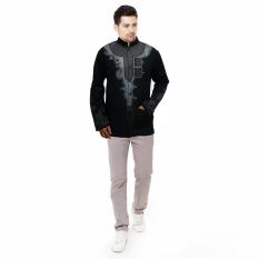 Jfashion Baju Koko Tangan Panjang Muslim Pria Print Black Panther - Yusuf Panther