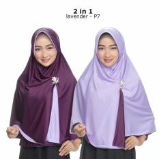 Jilbab 2 Warna Garansi Uang Kembali Fashion Wanita Muslim Terbaru untuk Atasan Cewek Hijab Bergo Instan Bolak Balik 2 in 1 Jumbo Syari Kerudung Besar Polos Khimar