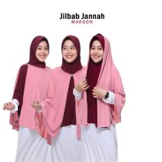 Jilbab 2 Warna Zannah Hijab Jilbab Mukena Jannah Fashion Muslim Masa kini Modern Atasan Jilbab Anak Perempuan Jumbo Syari