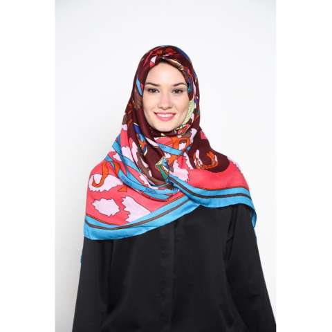 Jilbab Cantik Hijab untuk sehari-hari Kerudung Rabbani Kerudung Zoya Kerudung Instan Kerudung Rawis Jilbab Organza Cantiki Premium Biru Pink 1