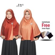 Jilbab Instant Jilbab 2 Warna Zannah Hijab Fashion Muslim Remaja Wanita Terbaru Instant Khimar Bergo Syar i Jumbo Bolak Balik Dua Warna Termurah Modern Model Sekarang