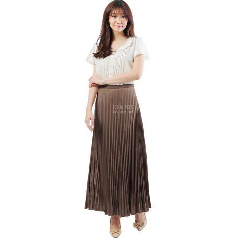 JO & NIC Pleated Long Skirts - Rok Panjang Lipit Fit to XL - Milo 1