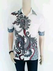 Jual Baju Batik Pria Baju Batik Modern Kemeja Batik Pekalongan Hem Batik Kemeja Motif Kembang Abu Abu