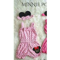 Jumpsuit anak karakter free bandana - baju bayi cewek lucu - Kostum anak bayi perempuan