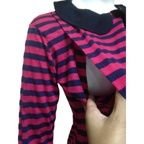 Just Mom Tanaya Baju Menyusui Lengan Panjang ? Pink 2