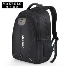Kain oxford kasual pria dan anak laki-laki tas ransel tas bahu pria (Hitam)
