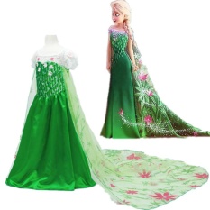 Allwesome Kartun Gaun Putri Baju Pesta Cosplay Dress Pernikahan Malam Girls Dress-BX1680-Intl