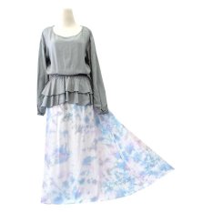 Kampung Souvenir - Gamis Peplum Alula - Gray