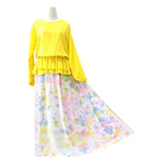Kampung Souvenir - Gamis Peplum Alula - Yellow