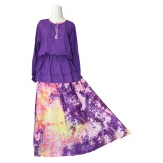 Kampung Souvenir - Gamis Peplum Purple