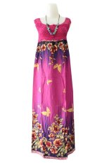 Kampung Souvenir - Long Dress Miyabi - Pink Butterfly