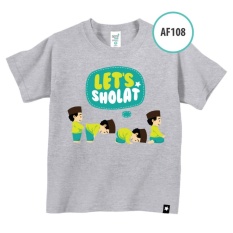 Kaos anak Muslim Afrakids AF108 Lets Sholat