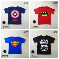 Kaos Anak Superhero Iron Man, Batman, Superman, Hulk, dll