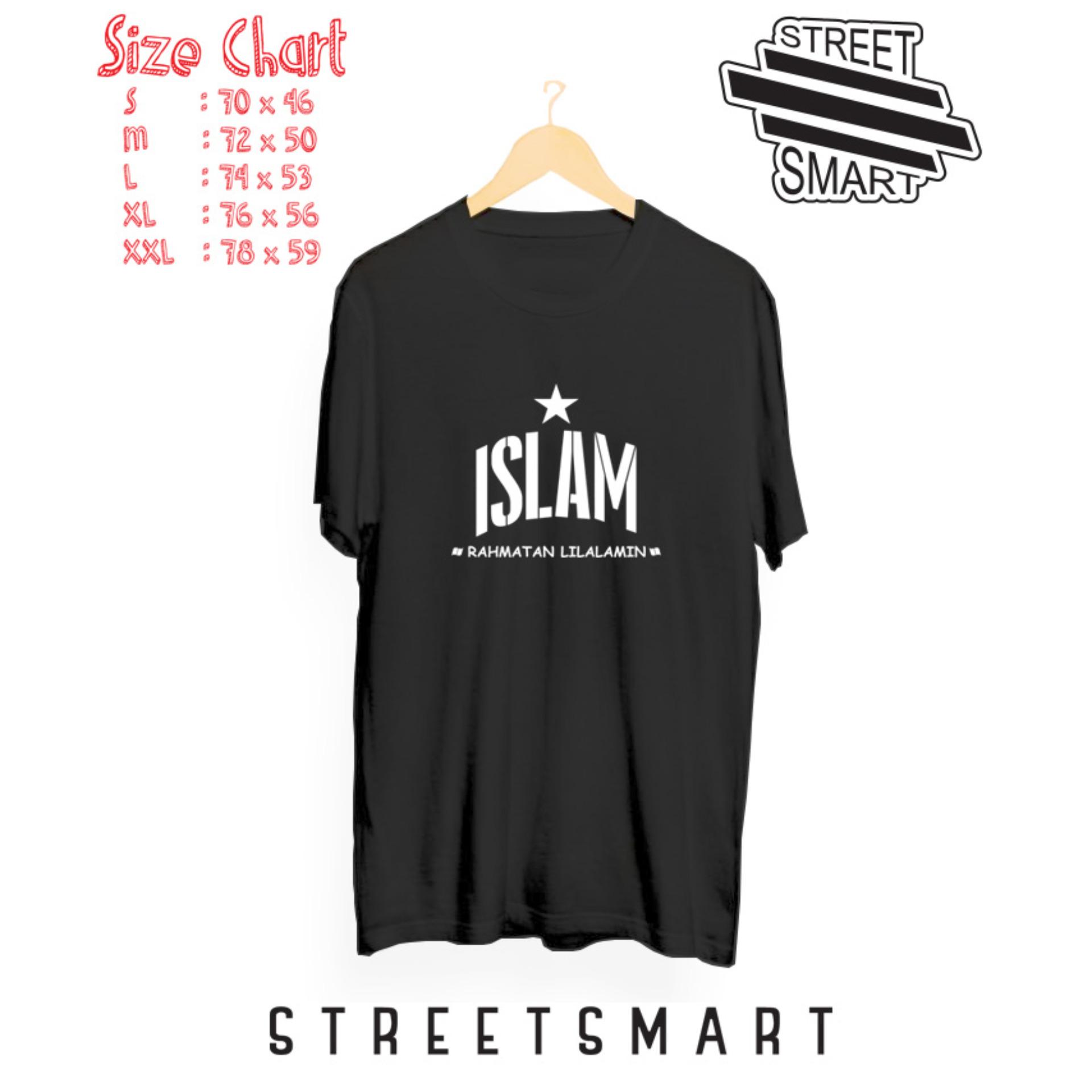 Kaos distro muslim 1 cotton combed 30 s Hitam 