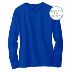 Kaos Polos Oneck Lengan Panjang Cotton Combed Biru Benhur – Unisex