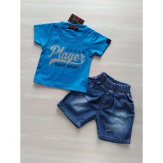 Kaos Setelan Jeans Anak Laki-laki Usia 2-4 Tahun. Size 1-2-3 HARGA GROSIR. STJ258