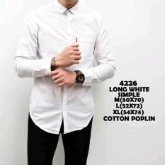 Kemeja Polos Putih Pria Panjang Kerja - Kantor Slimfit