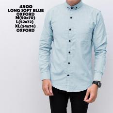 Kemeja Polos Kemeja Pendek Kemeja Flanel Kemeja Fashion Kemeja Kantor Kemeja Kerja Kemeja Lengan Panjang Kemeja Kasual Pria - Long Soft Blue Oxford 4800 - Oxford Premium Kemeja Kasual Pria