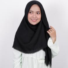 Kerudung Segiempat Rawis Zoya - Kerudung Unvinised Swarovsky Black
