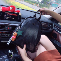 Korea Fashion Style Kulit Domba Baru Kapasitas Besar Tas Wanita Tas Ransel (Hitam)