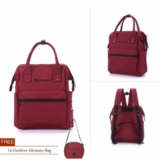 2017 SOLD By LAZADA Indonesia Lihat Toko Fashion Tas Popok, Popok Backpack-kecil Kecil (Merah)-Intl