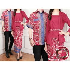 Batik Couple Kalong Asli 3in1 | Kemeja/ Dress Wanita Batik | Kemeja Couple Batik Berkualitas (randami) 7T - Coklat