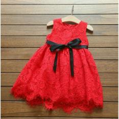 LFS Baju Setelan Anak Wanita Lucu Giselle / Dress Wanita / Usia 3 - 5 Tahun / Baju Setelan Imut NV (eselli) - Merah