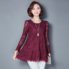 Longgar Korea Fashion Style Musim Semi Dan Musim Gugur Baru Bagian Panjang Atasan Baju Dalaman (Anggur merah (Spot sekarang mengirim))