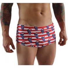 Loudmouth Patriot Sunga Life Swimwear Mens Brazilian Swim Briefs - intl