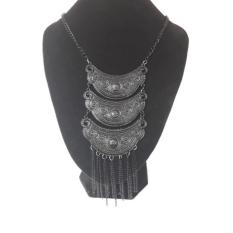 lovely aksesoris kalung etnik/kalung pesta wanita/kalung unik 028-hitam