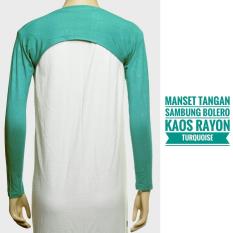 Manset Tangan Sambung Polos kaos Turquoise