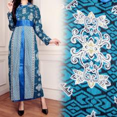 miracle maxi gamis wanita nevada - biru