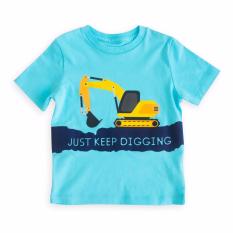 Moosca Tee Excavator Atasan Anak Laki-Laki - Turquoise