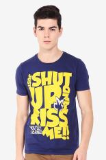 MOUTLEY Pakaian Atasan Kasual Kaos T-Shirt Pria Men Tshirt Blue Diskon discount murah bazaar baju celana fashion brand branded