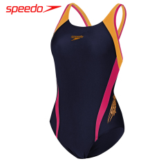 Speedo Baju Renang Terusan Perjalanan Baju Renang Wanita Kebugaran Profesional (Mangga jeruk)