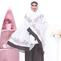 Mukena Katun Minyak Alifa Monochrome Polkadot Hitam