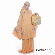 MUKENA TELEKUNG RUKUH EXCLUSIVE SUTRA SATIN BORDIR SULAM GOLD