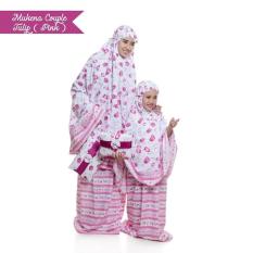 MUKENA TELEKUNG RUKUH KEMBAR COUPLE IBU ANAK 6-8TAHUN TLP PINK