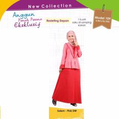 Mutif M-109 Dress Wanita Baju Muslim Modern Gamis Katun Combed Kaos Salem