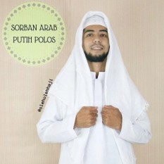 Nabawi Sorban Putih Polos Surban Tenun ( Syal )