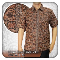 Nandhut-Kemeja Batik pria Lengan pendek- coklat