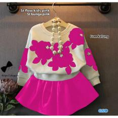 NCR - Baju Setelan Rok Anak / Set Bunga Pink