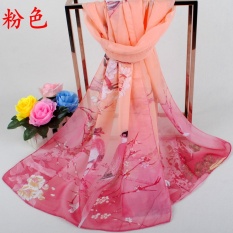 Baru Panas Jual Fashion Desain Wanita Tipis Sifon Floral Dicetak Kantong Jilbab Gradien Pantai Musim Panas Kasual Syal Sutra Panjang Bungkus Pashmina #6-Intl