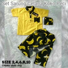 NEW! Sarung Celana Koko Peci (SarCelKoCi) - (1-11th) - Koko Anak Cowok - Baju Muslim Anak Murah