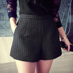 Kasual Wanita Baru Fashion Tinggi Pinggang OL Mini Longgar Celana Pendek-Internasional