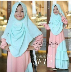 Newone shop gamis syari kid / gamis anak / baju muslim anak / maxi dress